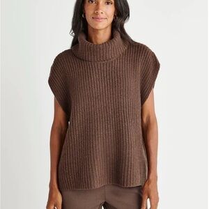 Splendid x @Cellajaneblog Cowl Neck Sweater in Brown